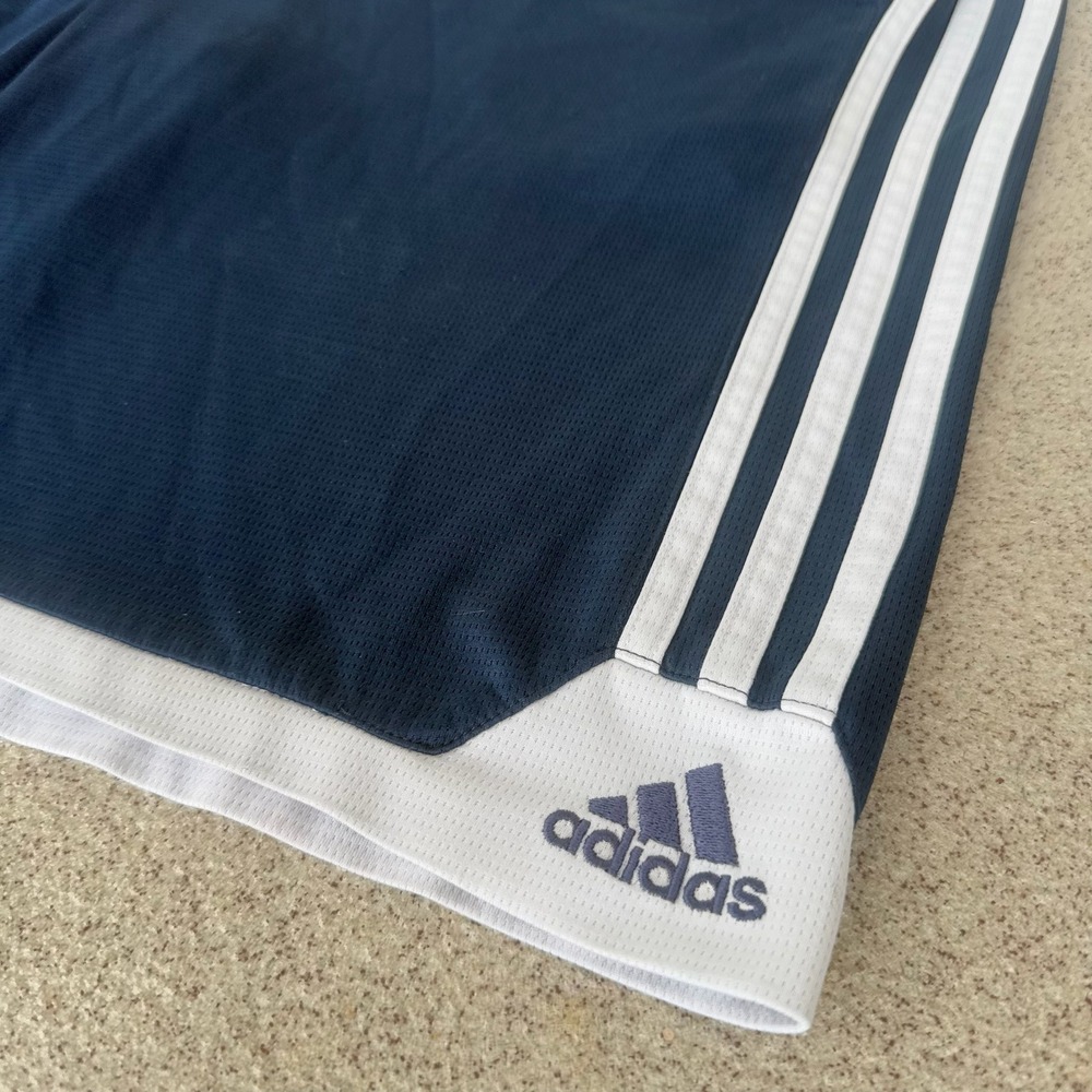 Adidas 3-Stripe Youth L 14/16 Shorts - Navy Blue Mesh Athleticwear